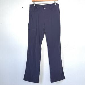 Eddie Bauer Pants Womens 12 Navy Blue Hiking Convertible Roll Tab Legs Gorpcore